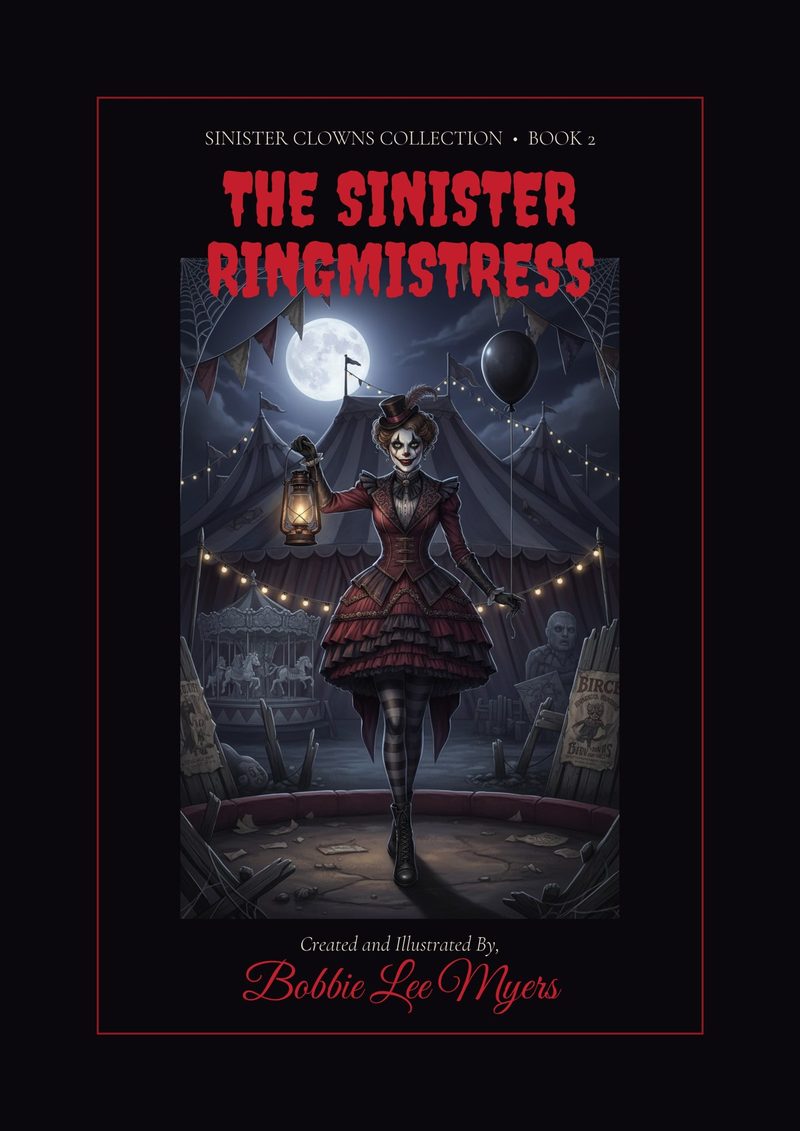The Sinister Ringmistress coloring book cover