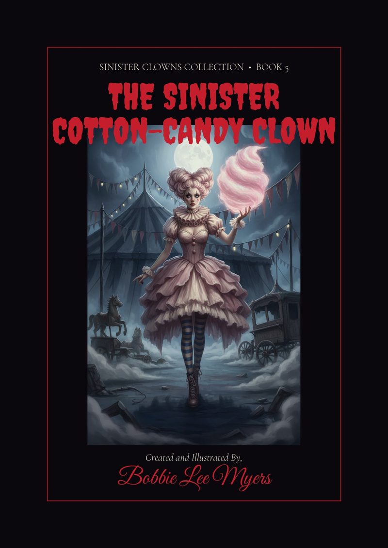 The Sinister Cotton-Candy Clown coloring book cover