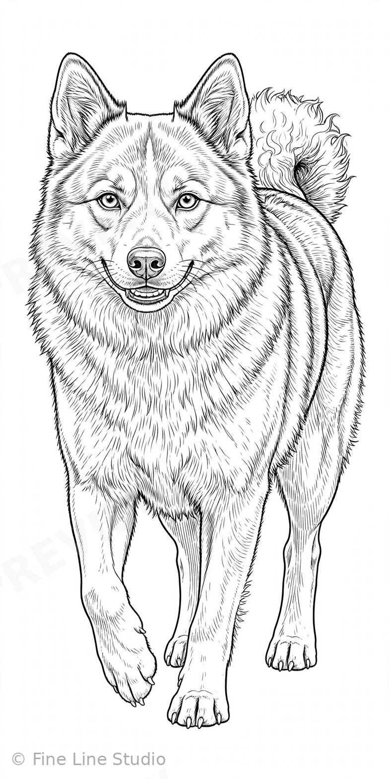 Australian Cattle Dog coloring book cover