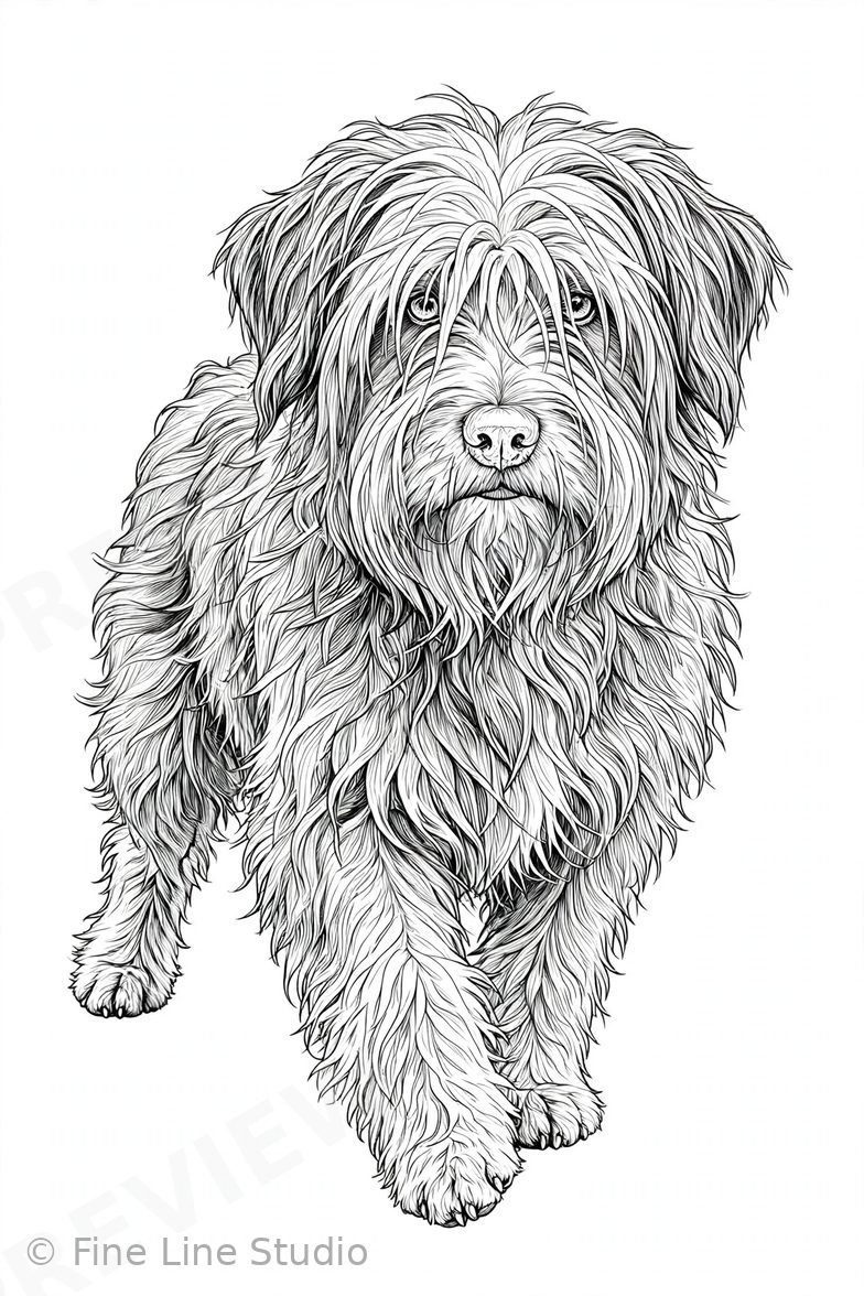 Belgian Sheepdog coloring book cover