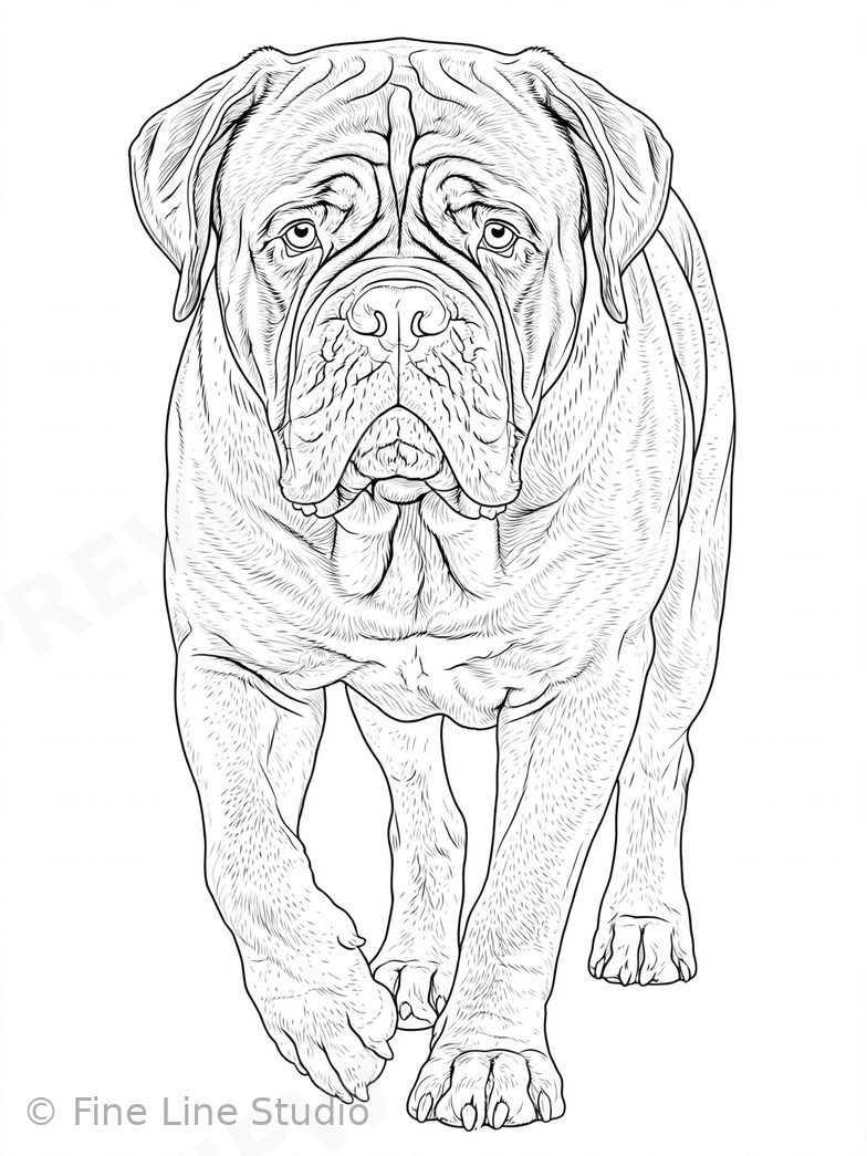 Bulldog coloring book cover