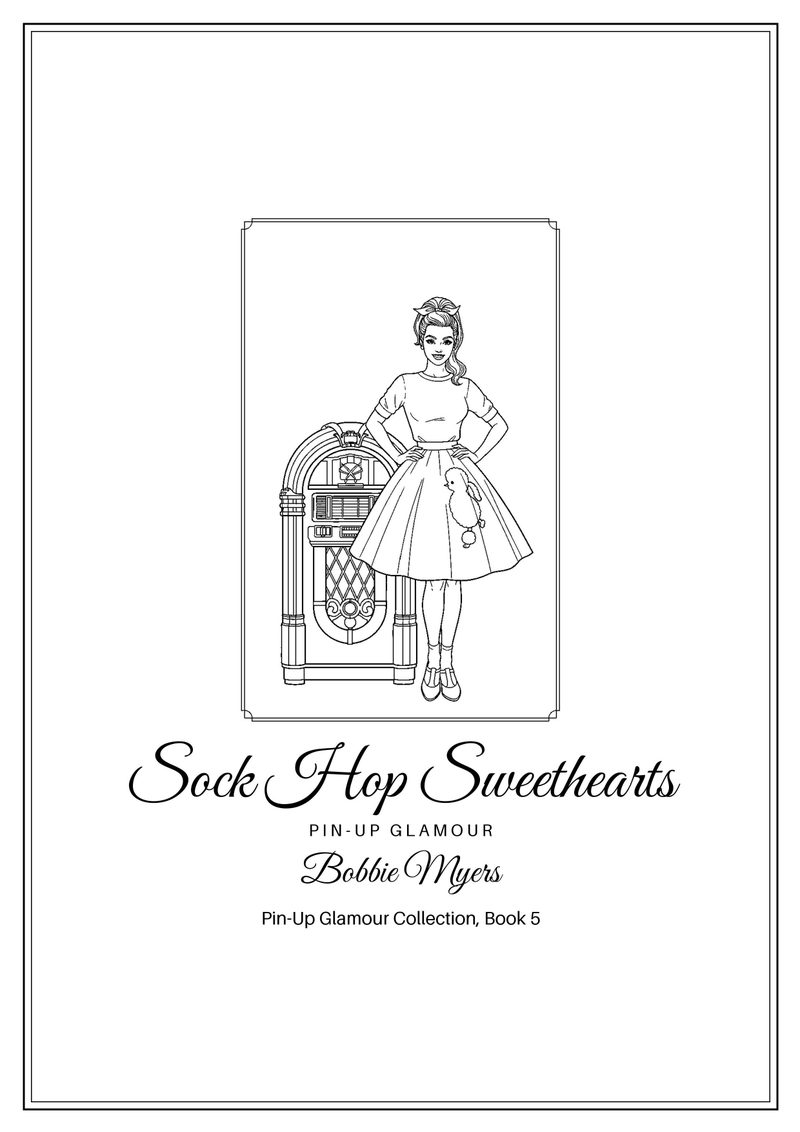 Sock Hop Sweethearts coloring book cover