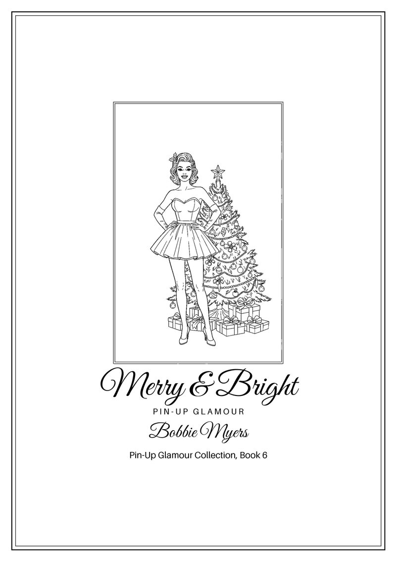 Merry & Bright coloring book cover
