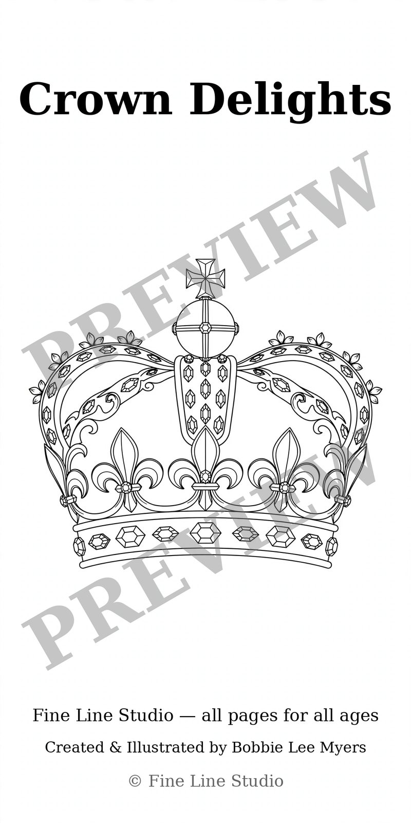 Crown Delights coloring book cover